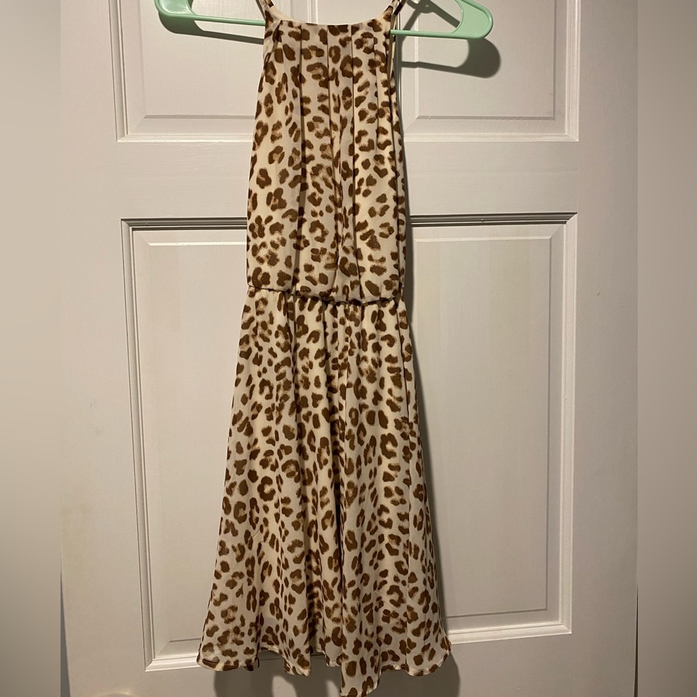 Cheetah print mini dress. Dress is in excellent condition!